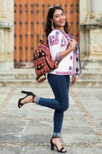 MOCHILA ROSA AMARILLO